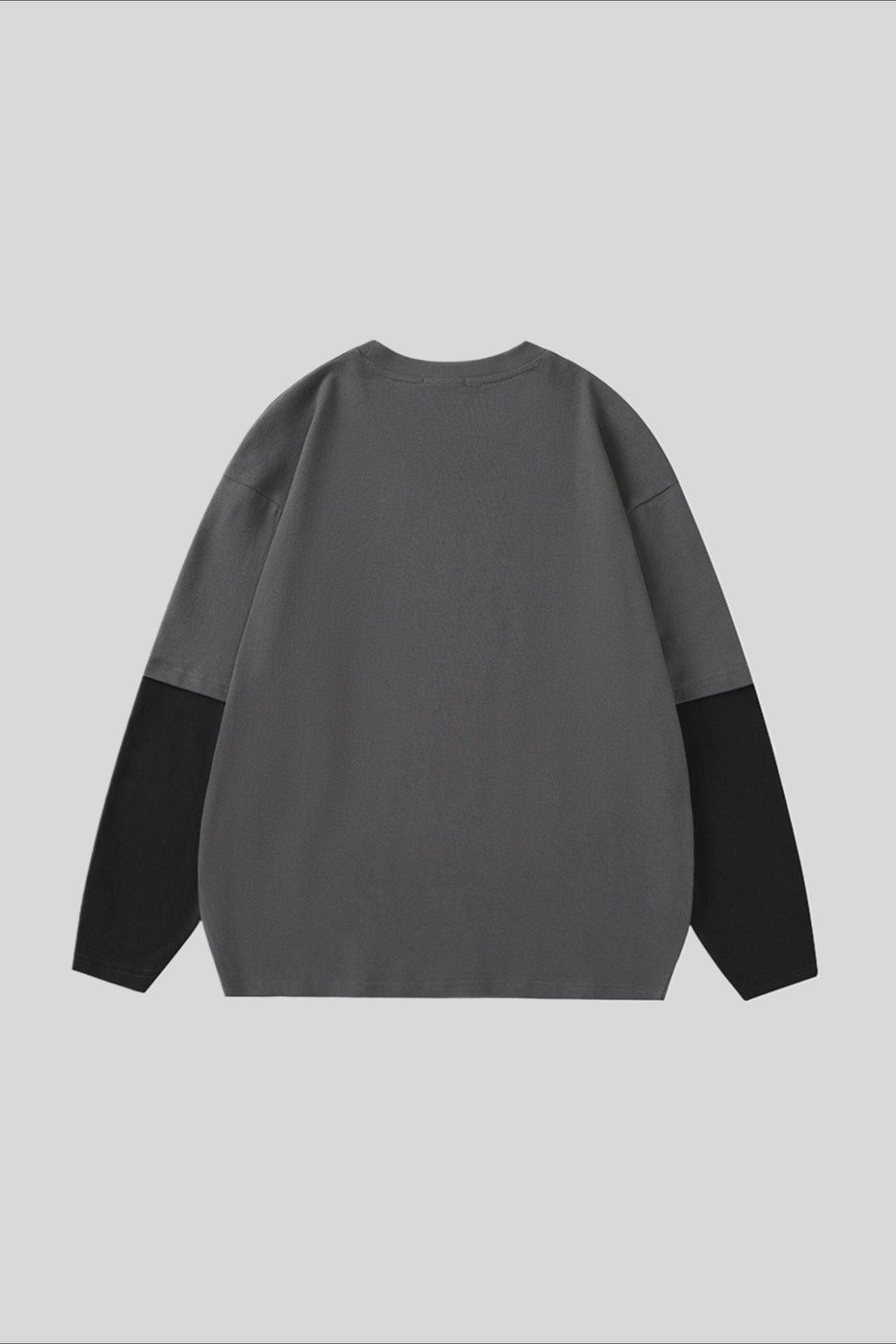 Cartoon Graphic Contrast Layered Long Sleeve Tee
