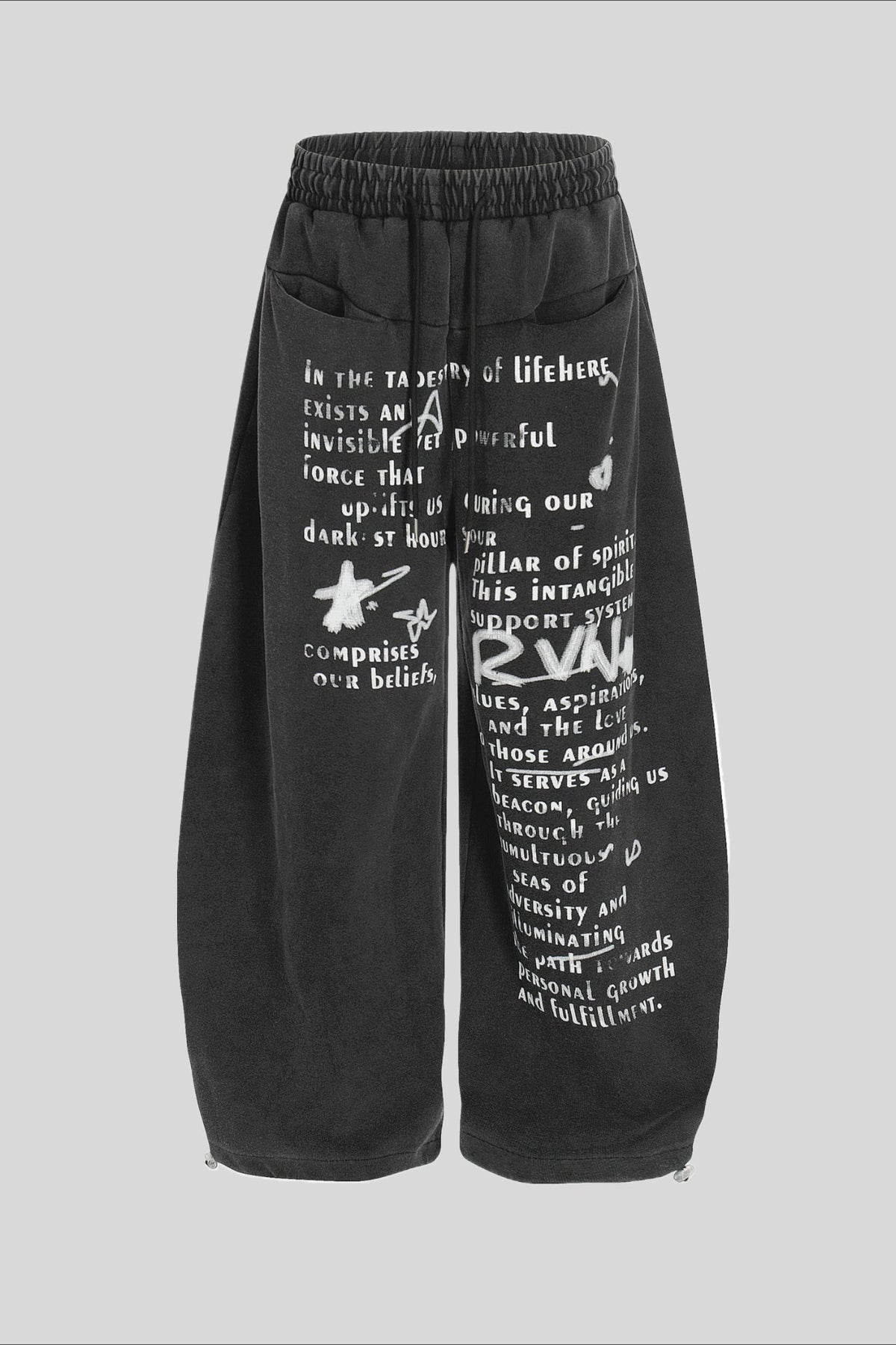 Minimal Cotton Wide Leg Sweatpants