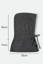 Thermal Knit Face Cover Hooded Scarf Hat