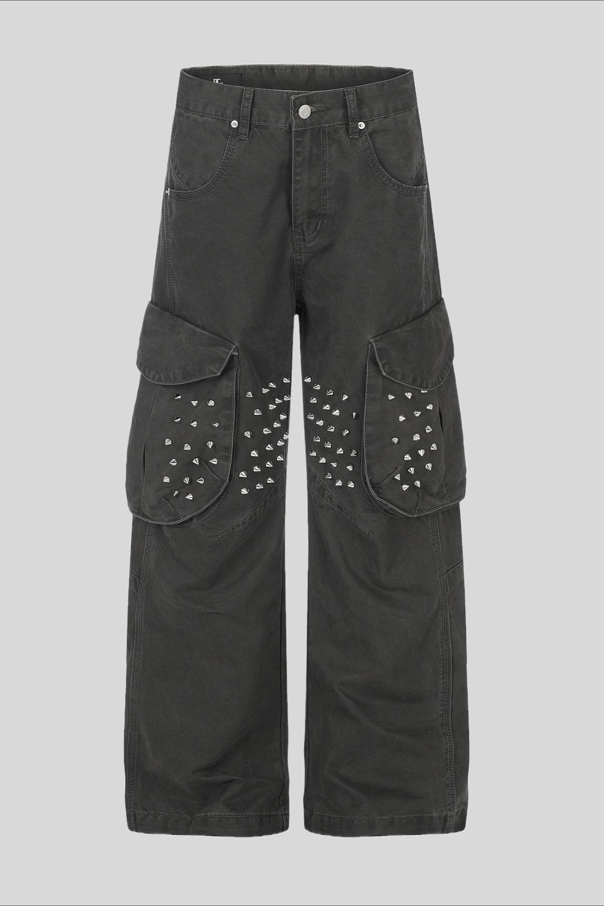 Studded Pocket Wide Leg Cargo Pants