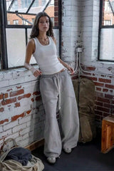 Oversized Baggy Wide Leg Lounge Knit Pants