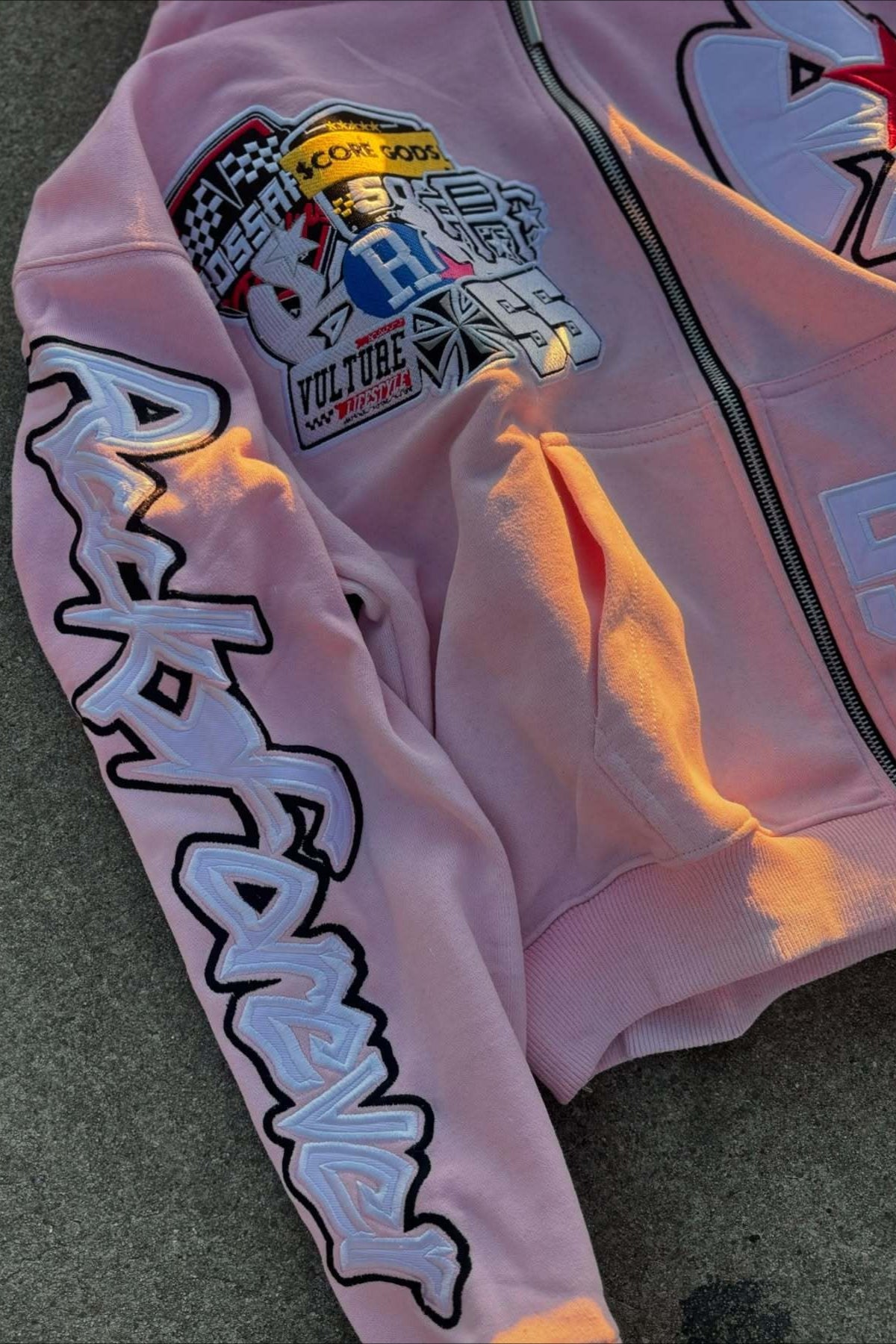 Racing Graphic Zip Up Hoodie
