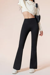 Fleece Lined High-Waisted Flared Yoga Sculpting Leggings
