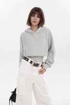 Minimalist Solid Color Cotton Hooded Hoodie