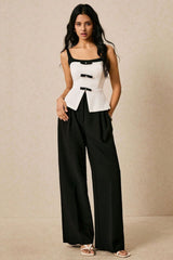 Chic Contrast Waist Sleeveless Tank Top