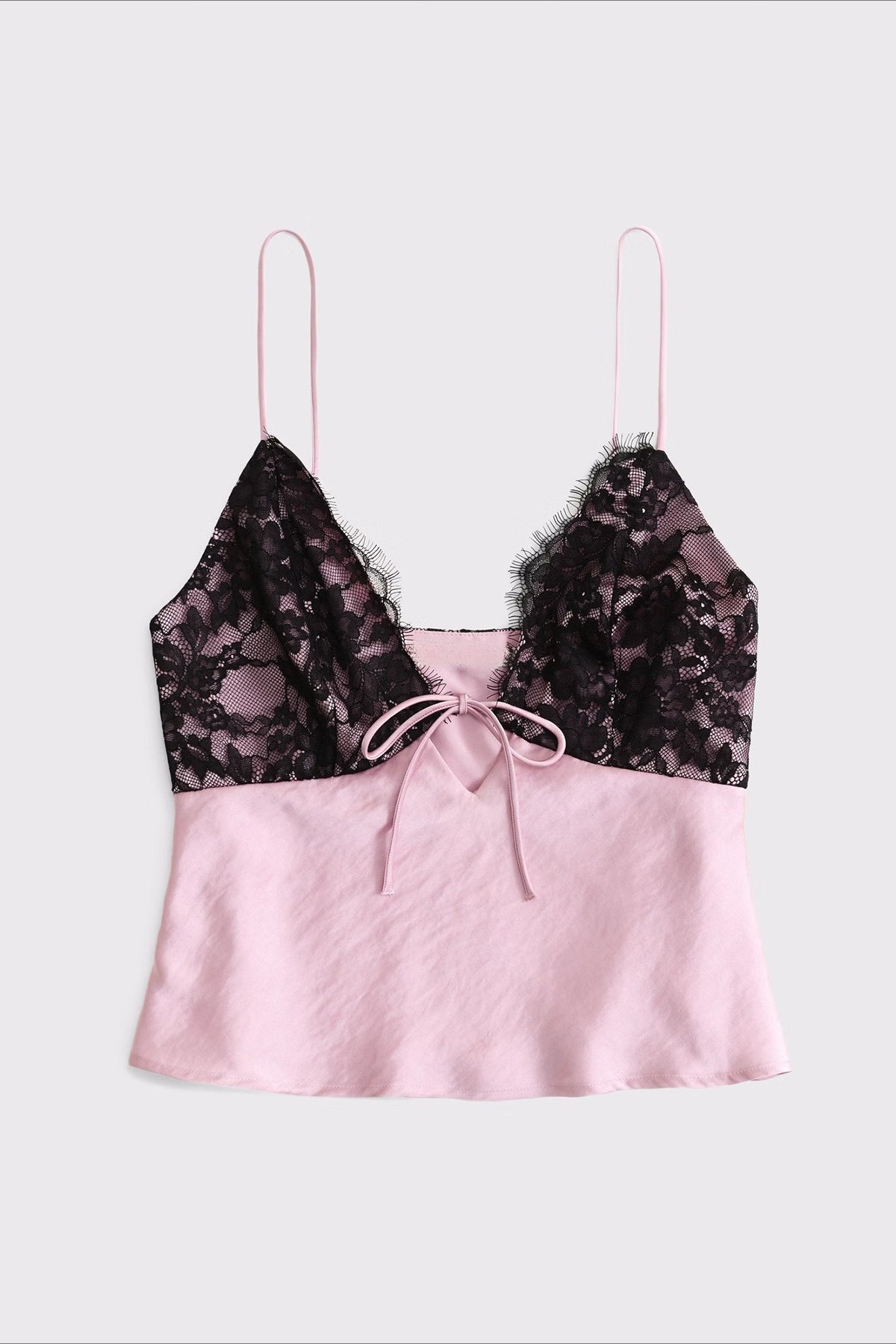 Contrast Lace Patchwork V Neck Cami