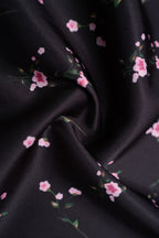 Button Front Floral Long Sleeve Blouse Skirt Set