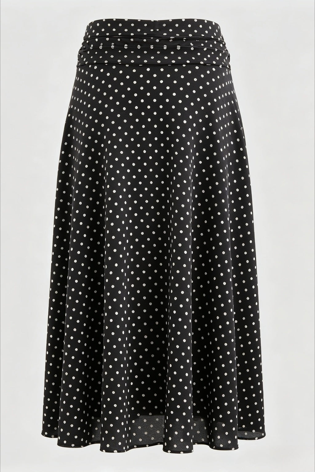 Polka Dot Sheer A-line Midi Skirt