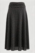 Polka Dot Sheer A-line Midi Skirt