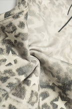 Leopard Double Waist Barrel Leg Jeans
