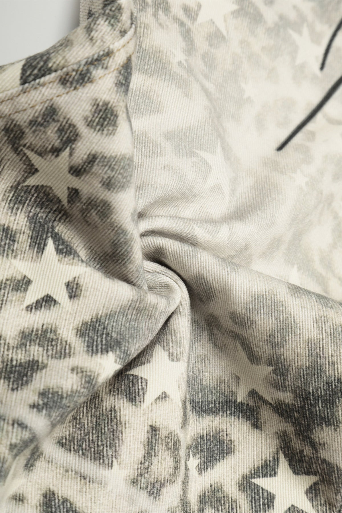 Leopard Double Waist Barrel Leg Jeans