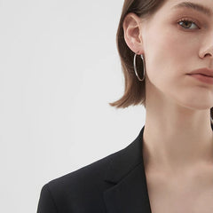 Oversized Titanium Steel Hoop Earrings