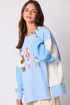 Sequin Toy Soldier Crew Neck Sweatshirt