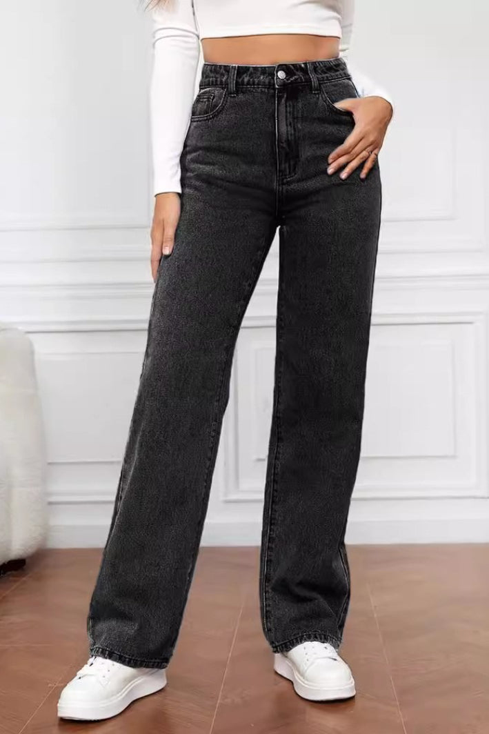High Waist Slim Straight Leg Jeans Secondary image
