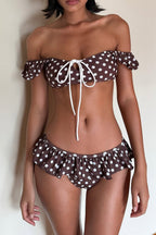 Minimalist Low Rise Retro Polka Dot Bikini Set