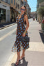 Colorblock Polka Dot Mesh Two Pieces Set