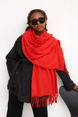 Solid Color Cashmere Like Long Scarf