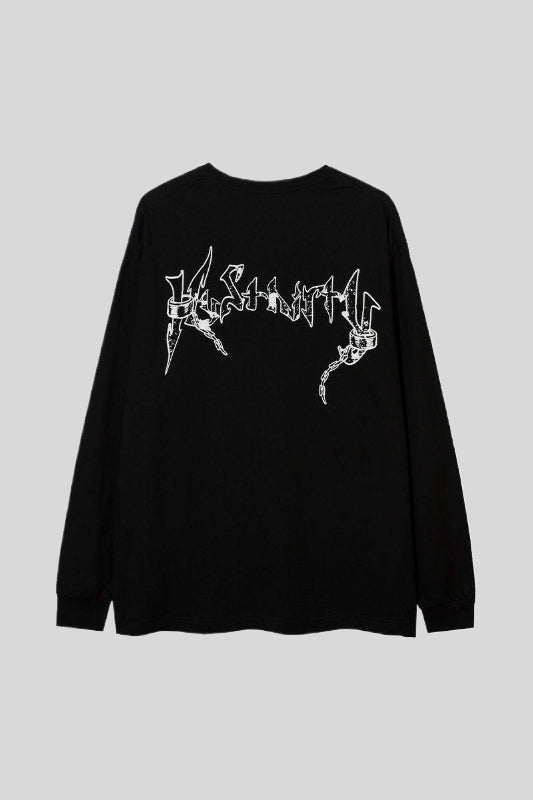 Angel Wings Typography Graphic Oversized Sweatshirt