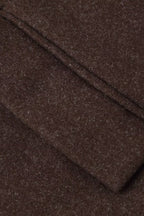 Relaxed Fit Wool Lapel Long Overcoat