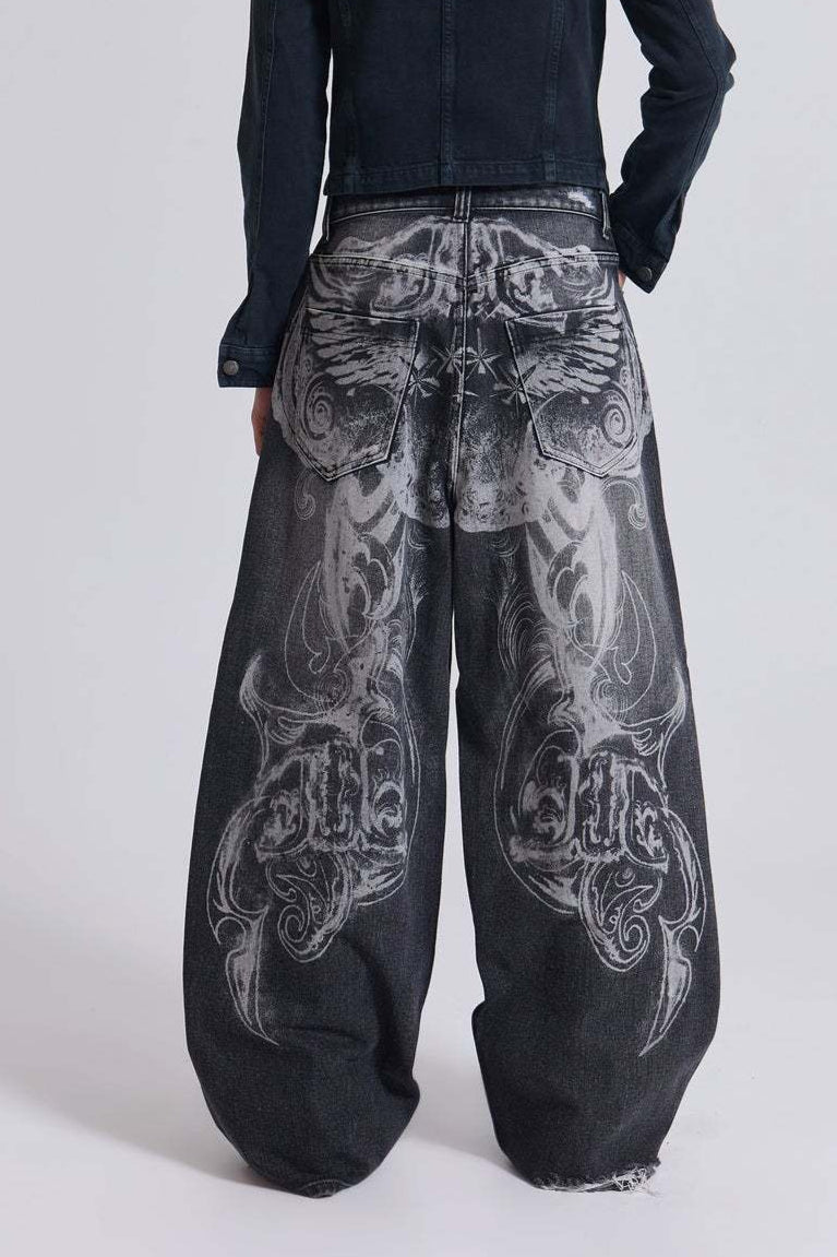 Vintage Printed Ripped Washed Baggy Streetwear Jeans Main image