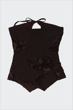 Floral Elegant Slim Fit Strapless Tube Top