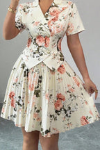 Floral Print Casual Elegant Two Piece Skirt Set