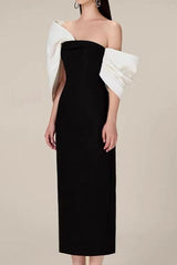 Oversized Bow High Waist Formal Dress