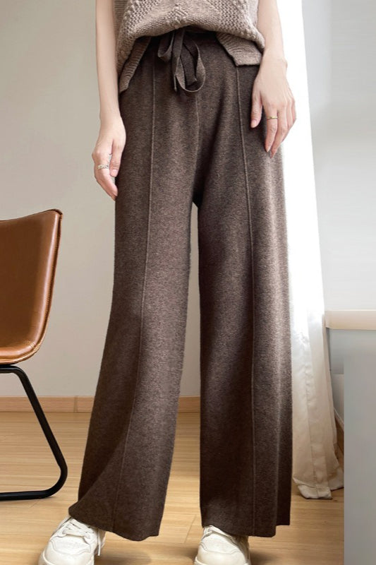 Wool Blend High Waist Knit Pants Main image