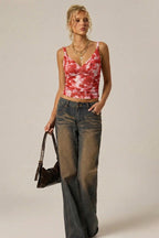Bodycon Strap Beachwear Cropped Cami Top