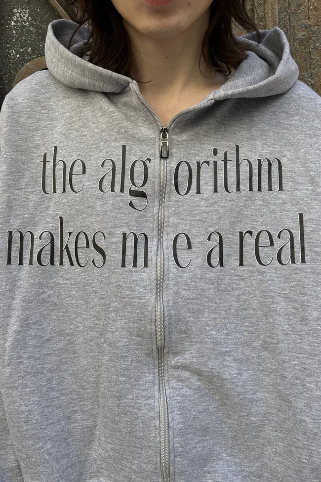 Deconstructed Letter Print Heavyweight Hoodie Main image