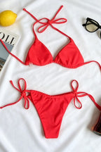 Chic Diamond Detail Cutout Bikini Set