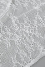 Lace Sheer Split Ruffle Asymmetrical Skirt