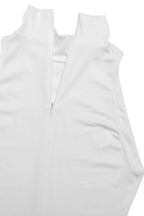 High Neck Ruched Side Slit Formal Dress