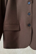 Vintage Casual Long Sleeve Blazer