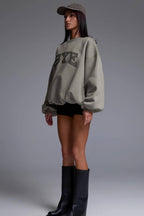 Statement Graphic Crew Neck Sweatshirt