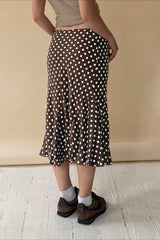 Polka Dot Low Waist Mermaid Skirt
