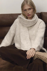 Soft Wool Loose V-Neck Solid Sweater