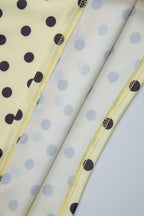 Polka Dot Sleeveless Fitted Capri Pants Set