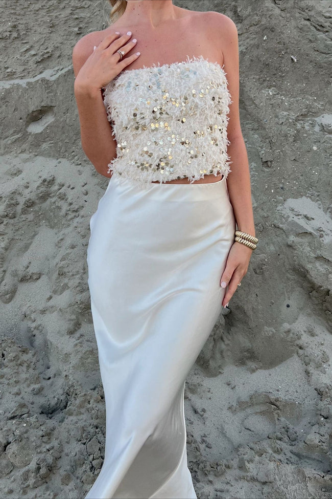 Sequin Fringe Bustier Tube Top Main image