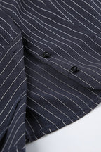Striped Halter Two Piece Blazer Skirt Set
