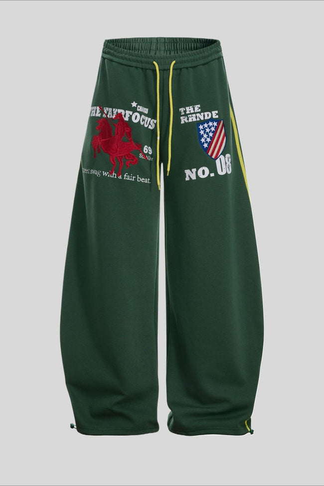 Vintage Embroidered Barrel Leg Sweatpants Main image