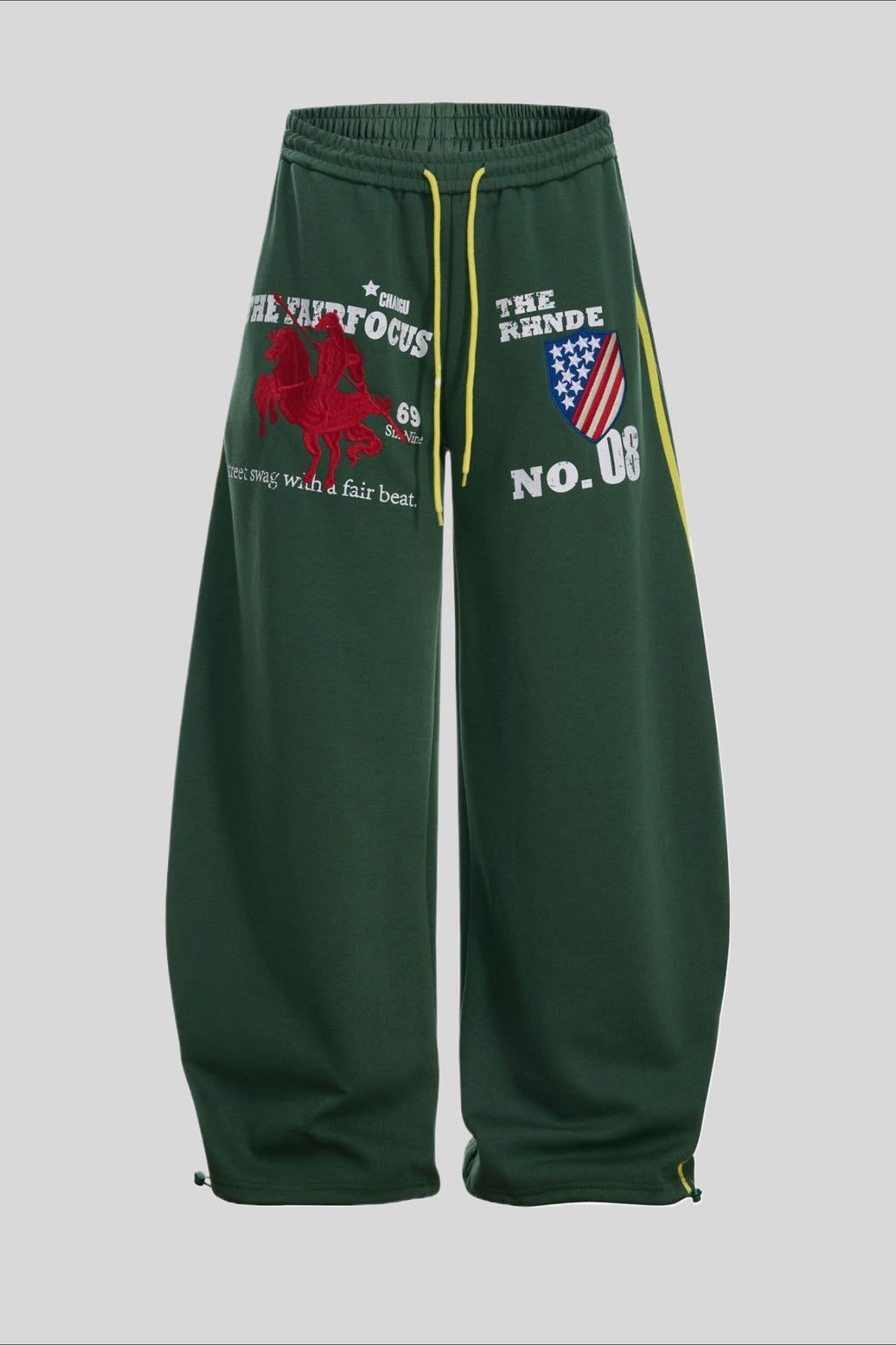 Vintage Embroidered Barrel Leg Sweatpants