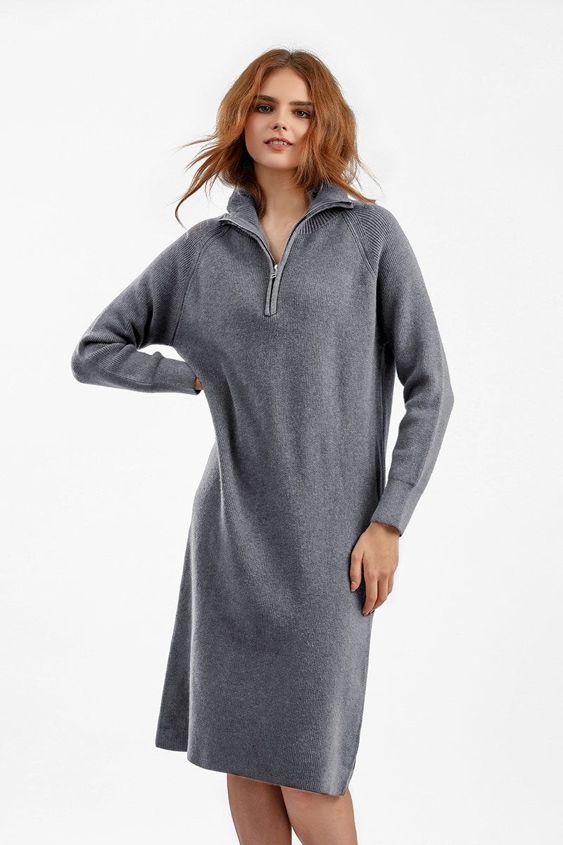 Zipper Pullover Sweater Dress Secondary image