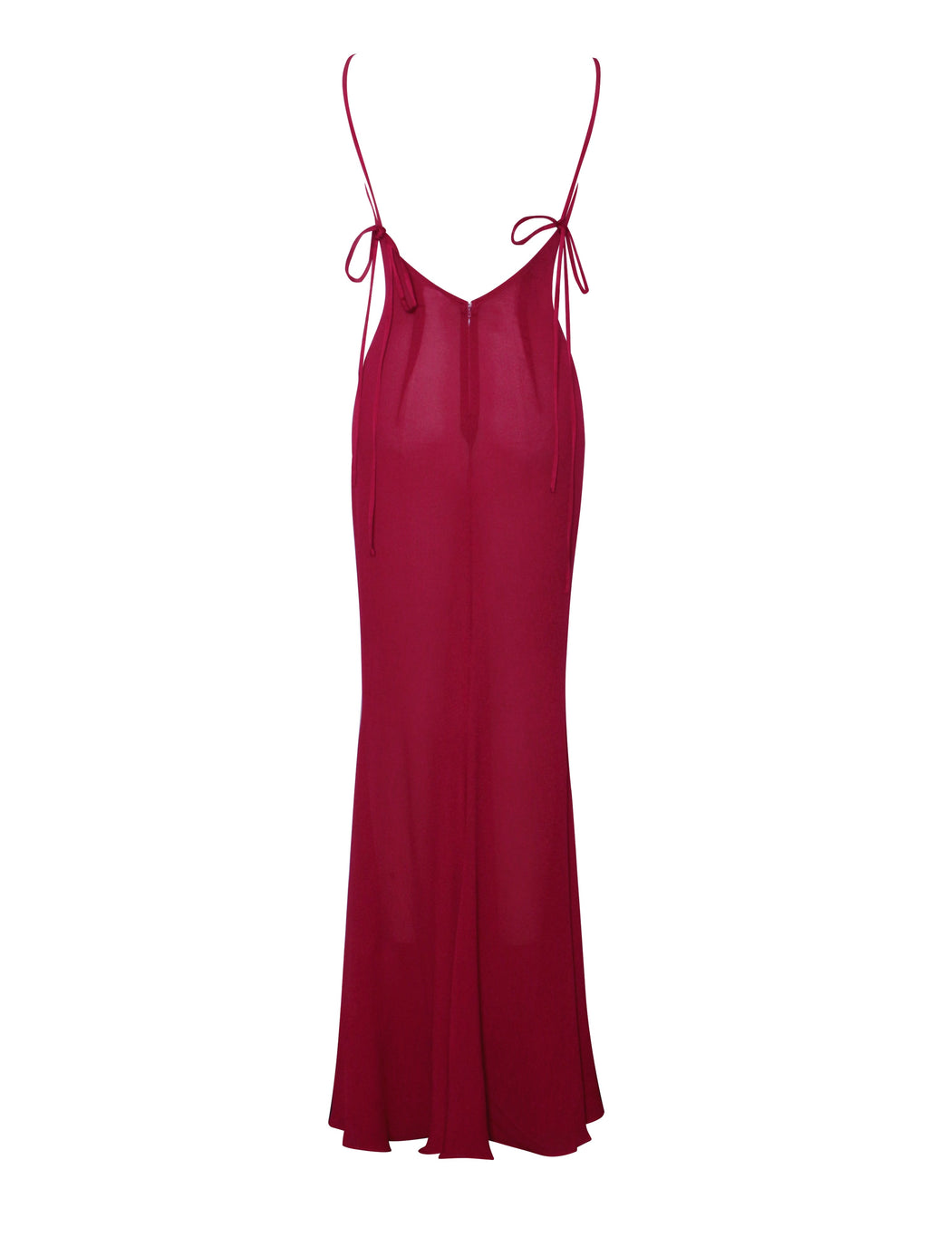 Tatiana Burgundy Rayon Charming Backless Maxi Dress Dresses