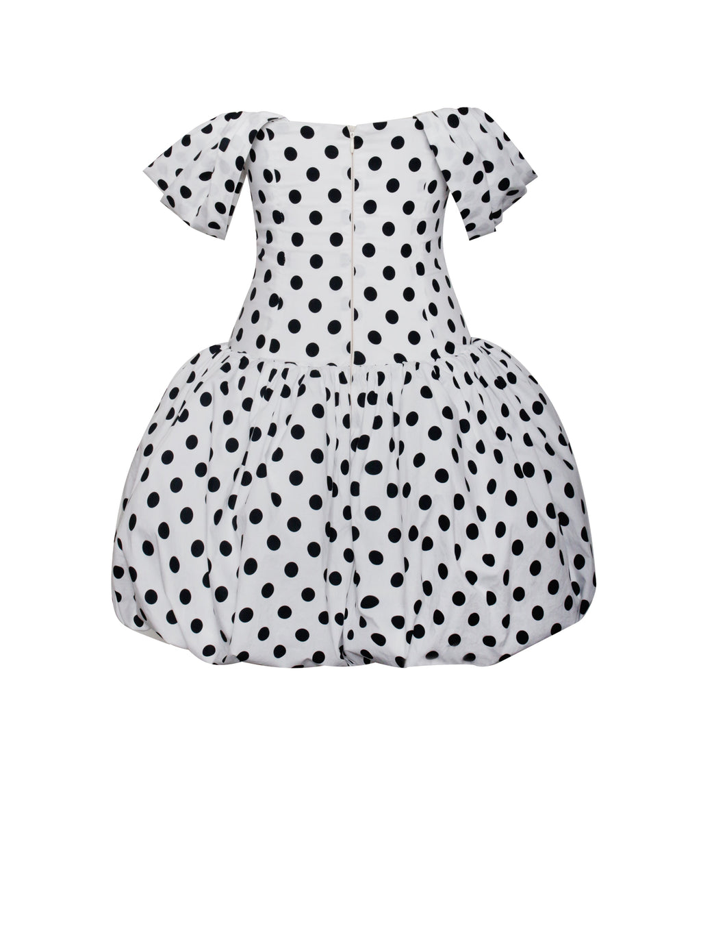 Umika Polka Dots Charming Bubble Hem Mini Dress Dresses
