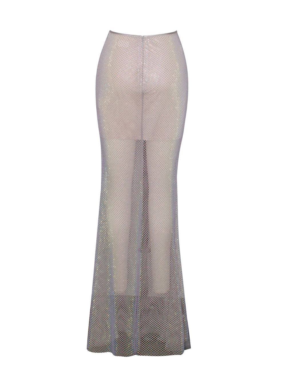 Gloria Mesh Stylish Rhinestone Maxi Skirt Bottoms