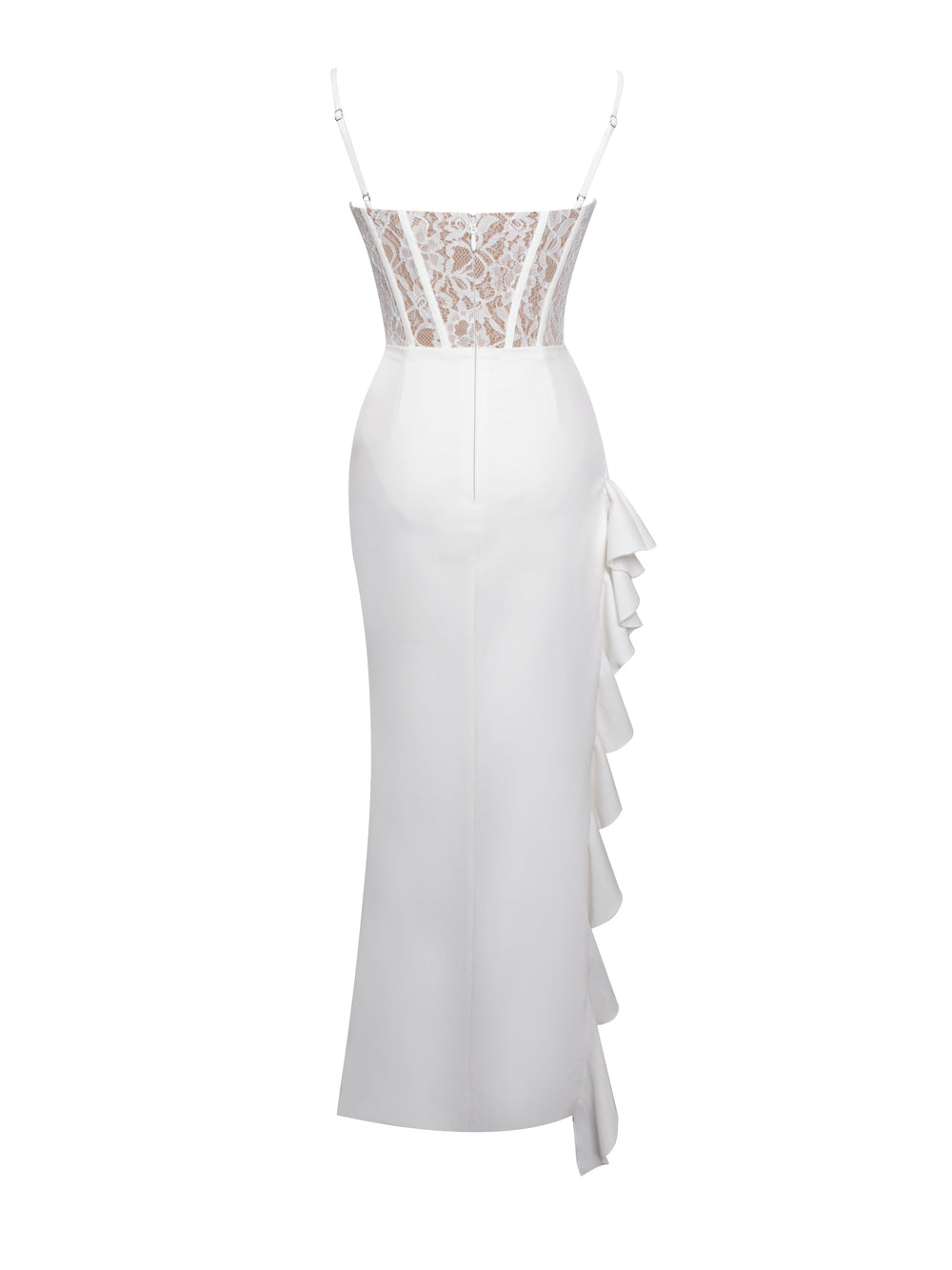 Junia White Lace Charming Corset Maxi Dress Dresses