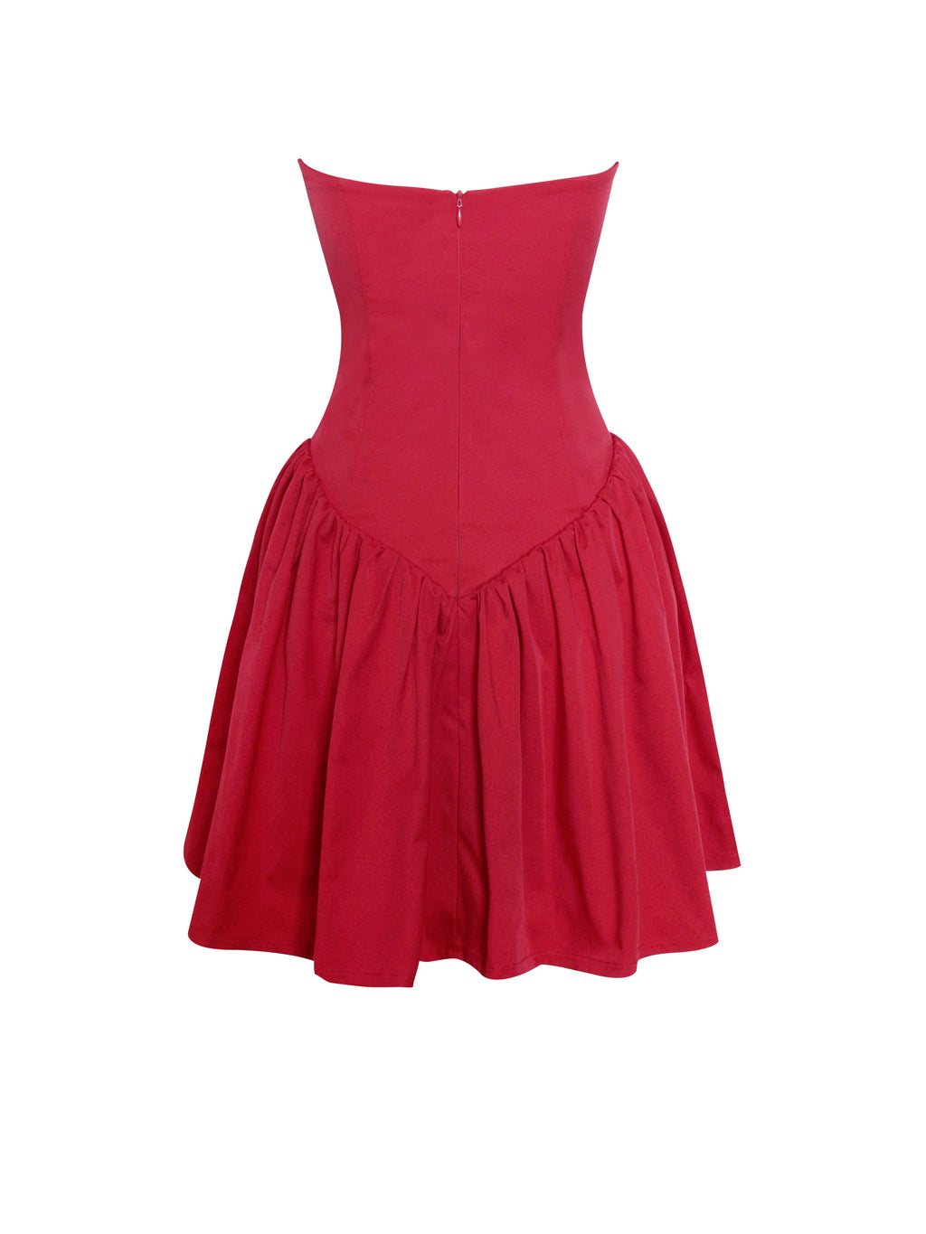 Sacha Red Lace Drop Graceful Waist Corset Puffy Mini Dress Dresses