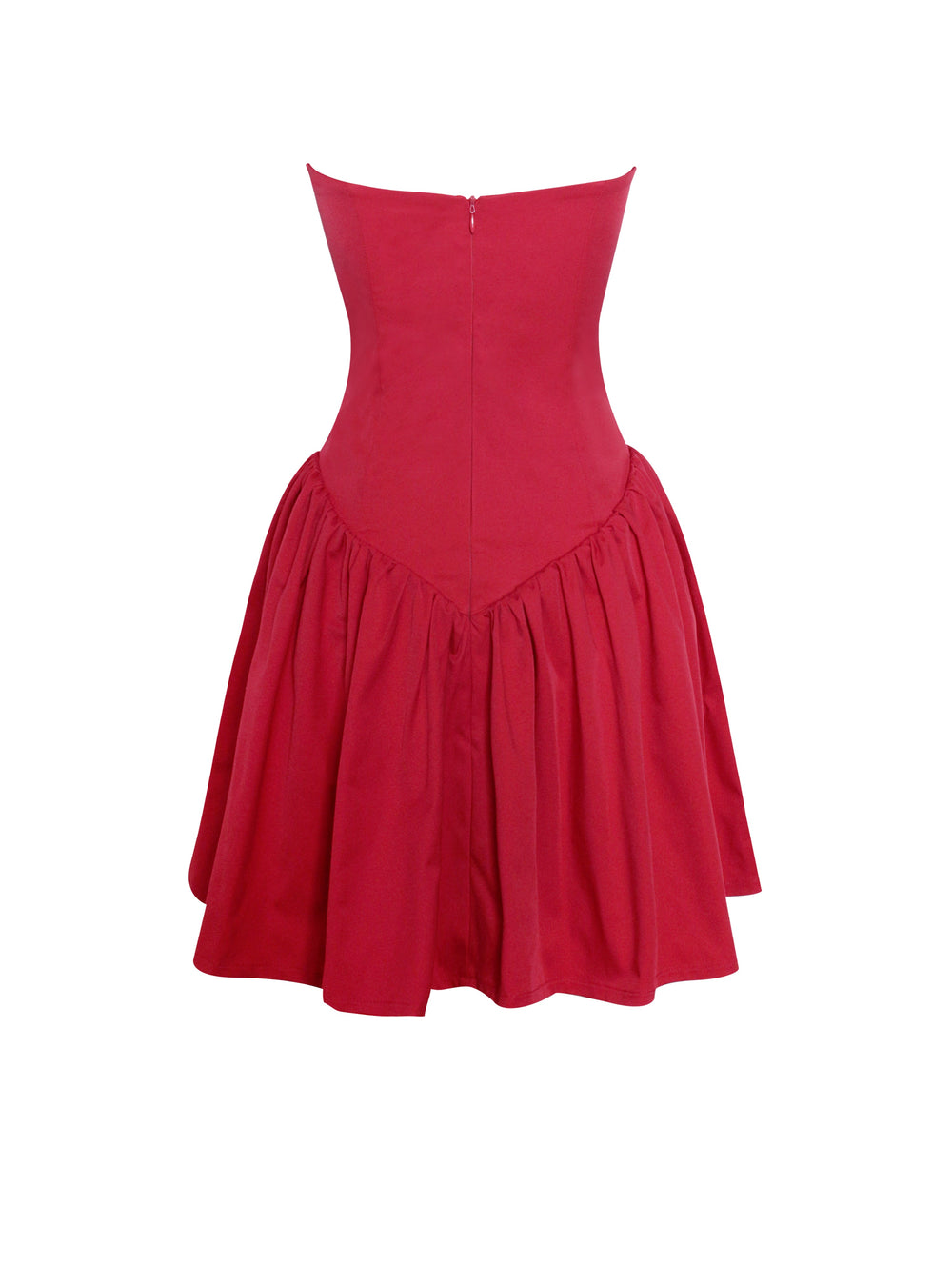 Sacha Red Lace Drop Graceful Waist Corset Puffy Mini Dress Dresses
