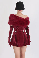 Crystal Embellished Strapless Bandage Dress